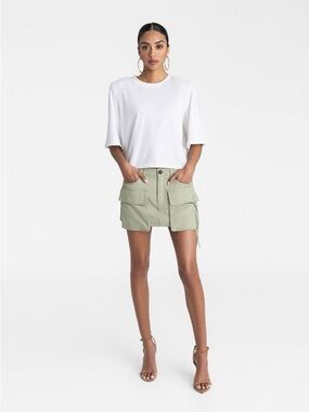 KBB by Kahlana Cargo Skort Olive Green Size 8 Utility Y2K Streetwear Mini Skirt